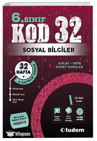 6. Sınıf KOD 32 Sosyal Bilgiler - Komisyon kitap kapağı
