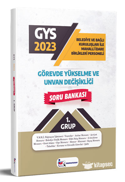 Yerel Yönetimler 1.Grup GYS Soru Bankası - Memur Sınav Komisyon kitap kapağı
