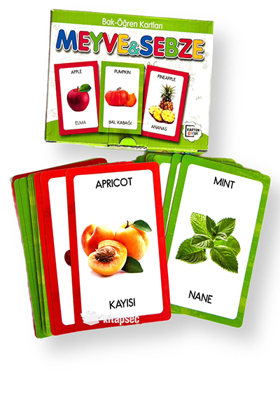 Bak Öğren Kartları Meyvesebze Karton Çocuk Yayınları - Kolektif kitap kapağı