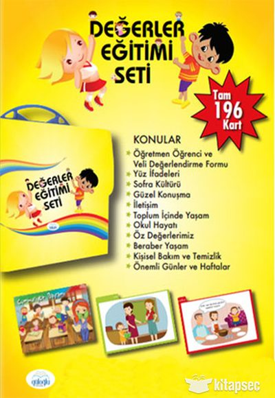 Değerler Eğitimi Seti (Tam 196 Kart, Lüks Çantalı) - Kolektif kitap kapağı