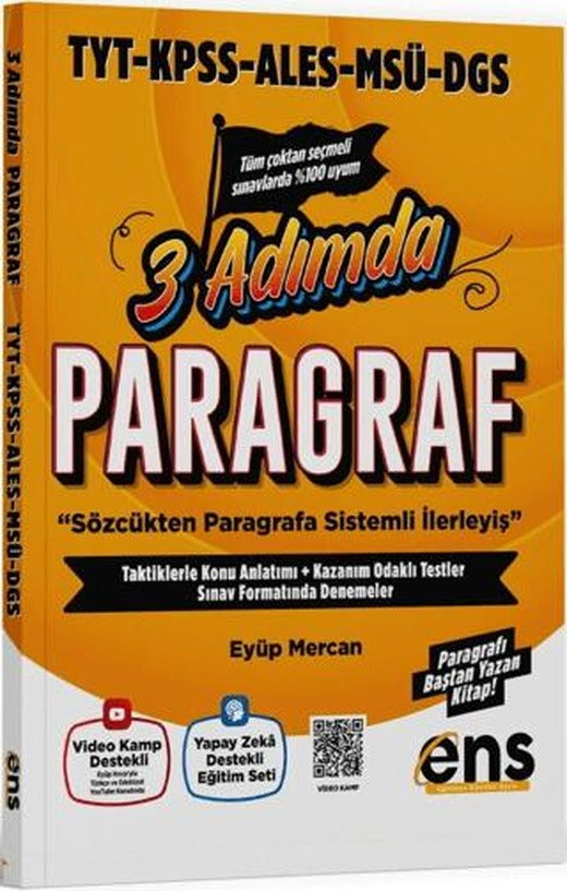 TYT KPSS ALES MSÜ DGS Paragraf 3 Adımda Konu Özetli Soru Bankası | ENS Yayınları (Ciltsiz)