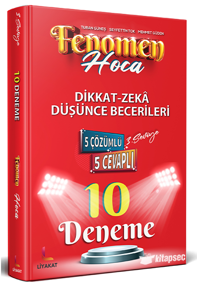 3.Seviye Dikkat Zeka ve Düşünce Becerileri -Bilsem Hazırlık 5 Çözümlü 5 Cevaplı 10 Deneme - Mehmet Güden kitap kapağı