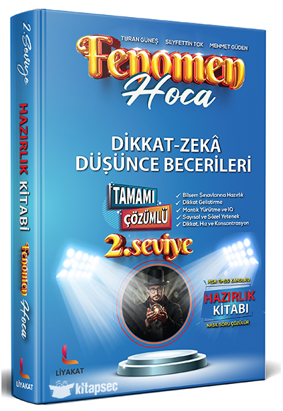 2.Seviye Dikkat Zeka ve Düşünce Becerileri -Bilsem Hazırlık Tamamı Çözümlü Hazırlık Kitabı - Mehmet Güden kitap kapağı