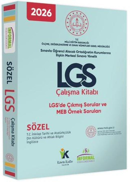 2026 8.Sınıf Tarih-Din-İngilizce MEB Örnek Soruları LGS Sözel Çalışma Kitabı | Karakutu Yayın (Ciltsiz)