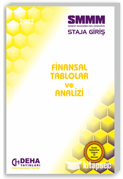 SMMM Staja Giriş Finansal Tablolar ve Analizi Konu Anlatımlı Deha Yayınları - Komisyon kitap kapağı