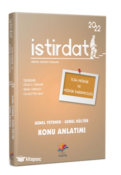 İstirdat İcra Müdürlüğü Genel Yetenek Genel Kültür Konu Anlatımı - Nihal Vurucu kitap kapağı