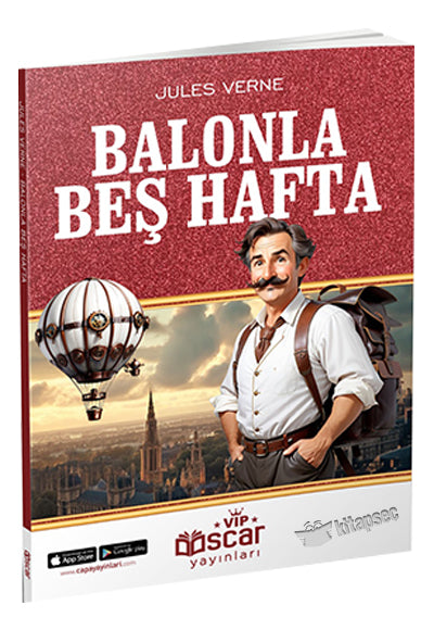 Balonla Beş Hafta - Jules Verne kitap kapağı