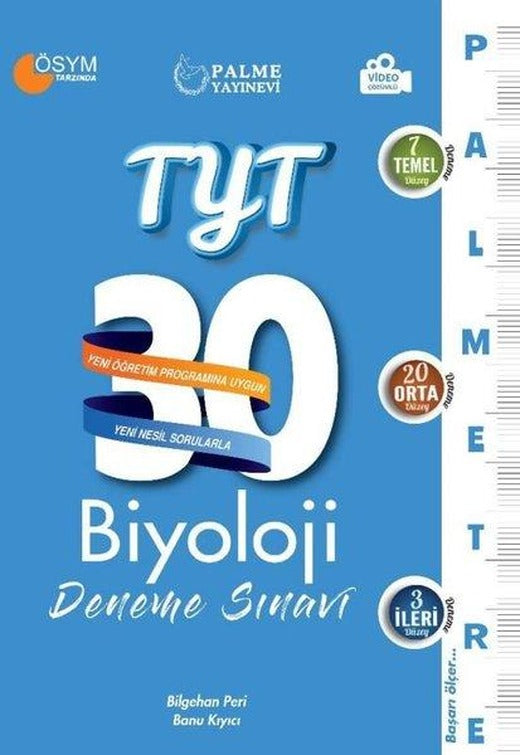 TYT Biyoloji 30 Deneme Sınavı - Palmetre Serisi | Palme Eğitim (İnce Kapak)