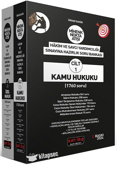 Nokta Atışı Hakim ve Savcı Yardımcılığı Sınavına Hazırlık Kamu Hukuku ve Özel Hukuk Soru Bankası - Sinan Sakin kitap kapağı