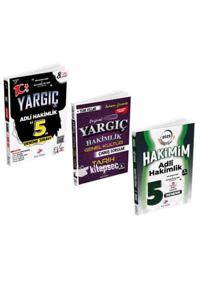 Adli Hakimlik Yargıç Pdf Çözümlü, Hakimim Video Çözümlü 5 Deneme Seti ve Hakimlik Özel Tarih Çıkmış Sorular - Mustafa Dinçdemir kitap kapağı