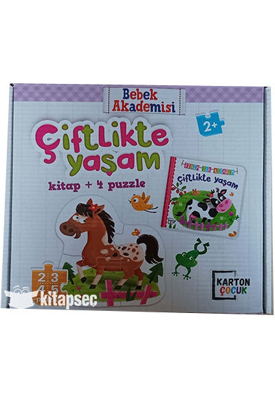 Bebek Akademisi Çiftlikte Yaşam Karton Çocuk kitap kapağı