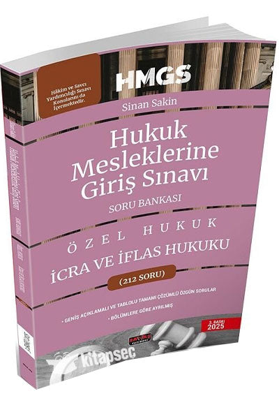 2025 HMGS İcra ve İflas Hukuku Soru Bankası Sinan Sakin Savaş Yayınları - Sinan Sakin kitap kapağı