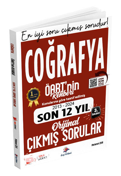2025 ÖABT Coğrafya Öğretmenliği Çıkmış Sorular Son 12 Yıl Çözümlü Dizgi Kitap Yayınları - Mehmet Zor kitap kapağı