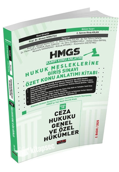 2025 HMGS Özet Konu Anlatımı Ceza Hukuku Savaş Yayınları - Olcay Aslan kitap kapağı