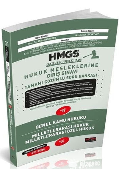 2025 HMGS Kampı Genel Kamu Hukuku, Milletlerarası Hukuk Soru Bankası Çözümlü - Nizamettin Güçyetmez Savaş Yayınları - Nizamettin Güçyetmez kitap kapağı
