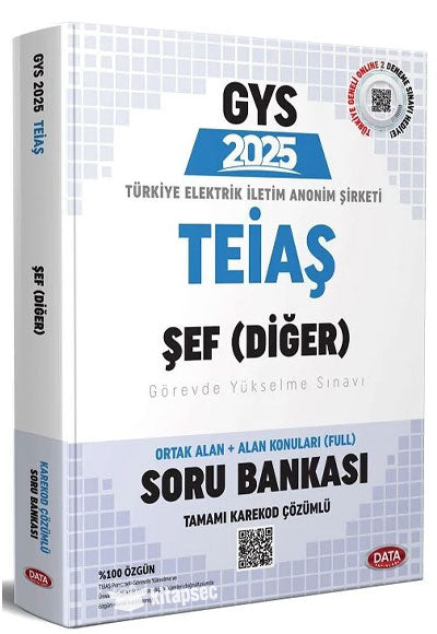 2025 GYS TEİAŞ Genel Müdürlüğü Şef Soru Bankası Çözümlü Görevde Yükselme - Data Komisyon kitap kapağı