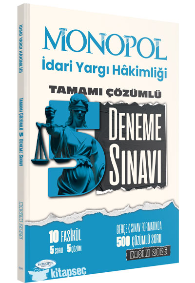 2025 İdari Yargı Hakimliği 5 Deneme Çözümlü - Monopol Komisyon kitap kapağı