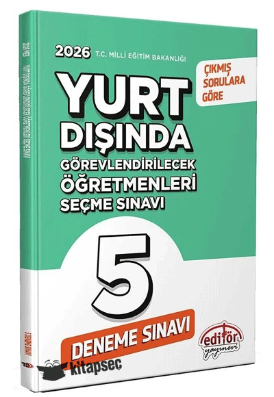 MEB 2024 Yurt Dışında Görevlendirilecek Öğretmenleri Seçme Sınavı Tamamı Çözümlü 5 Deneme Sınavı - Kolektif kitap kapağı