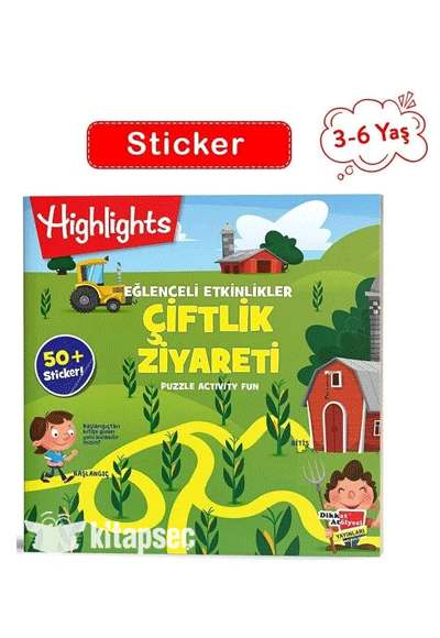 3-6 Yaş Çiftlik Ziyareti - Sticker Eğlenceli Etkinliklerle Hikayeli Bulmacalar - Dikkat Atölyesi Komisyonu kitap kapağı