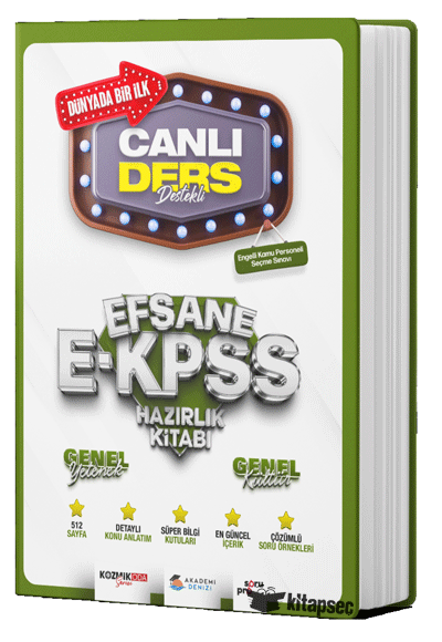 2024 EKPSS Genel Kültür Genel Yetenek Canlı Ders Efsane Akademi Denizi - Akademi Denizi Komisyon kitap kapağı