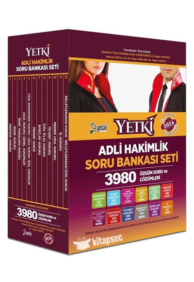 Adli Hakimlik Soru Bankası Seti 5. Baskı Yetki Yayınları - Komisyon kitap kapağı