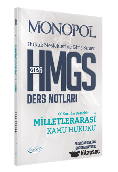 2026 HMGS Milletlerarası Kamu Hukuku Ders Notları - Sezercan Bektaş kitap kapağı