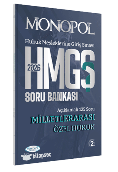 2026 HMGS Milletlerarası Özel Hukuk Soru Bankası 2. Baskı - Monopol Komisyon kitap kapağı