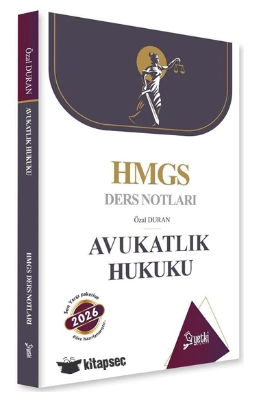 Avukatlık Hukuku HMGS Ders Notları Yetki Yayınları - Özal Duran kitap kapağı