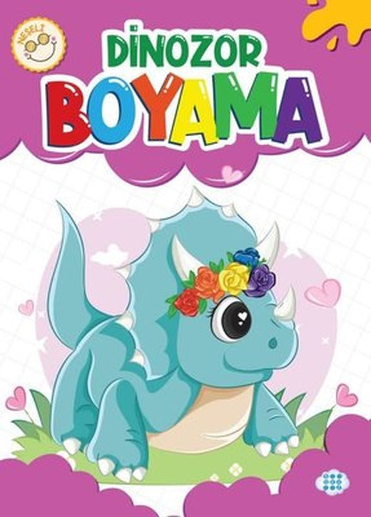 Neşeli Dinozor Boyama | Dokuz Yayınları