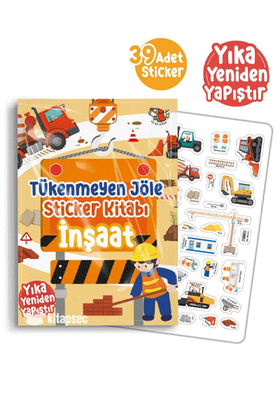 Tükenmeyen Jöle Sticker Kitabı İnşaat - Komisyon kitap kapağı