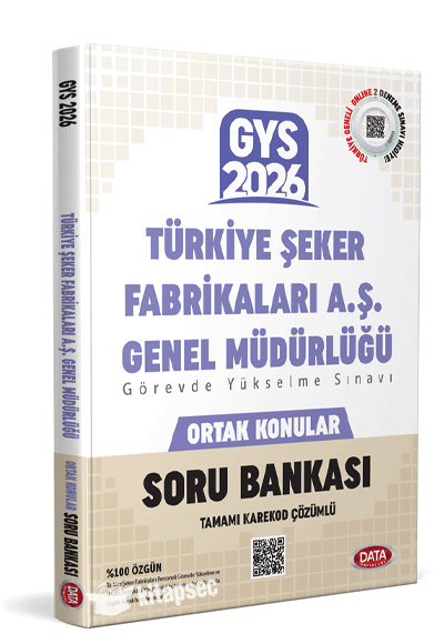 2026 Türkiye Şeker Fabrikaları A.Ş. Müdürlüğü GYS Ortak Konular Soru Bankası Data Yayınları - Data Komisyon kitap kapağı