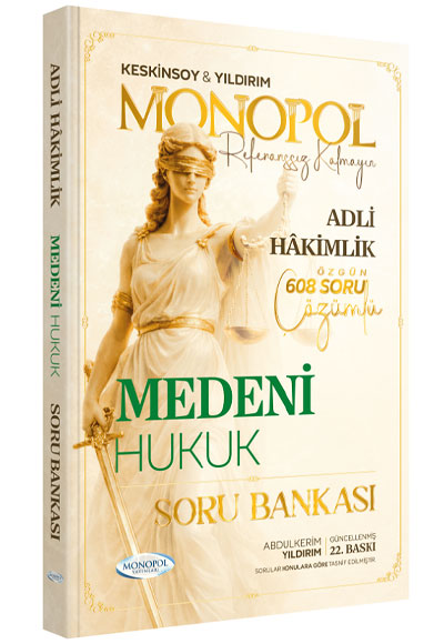 2026 Adli Hakimlik Medeni Hukuk Soru Bankası Çözümlü 22. Baskı - Ömer Keskinsoy kitap kapağı