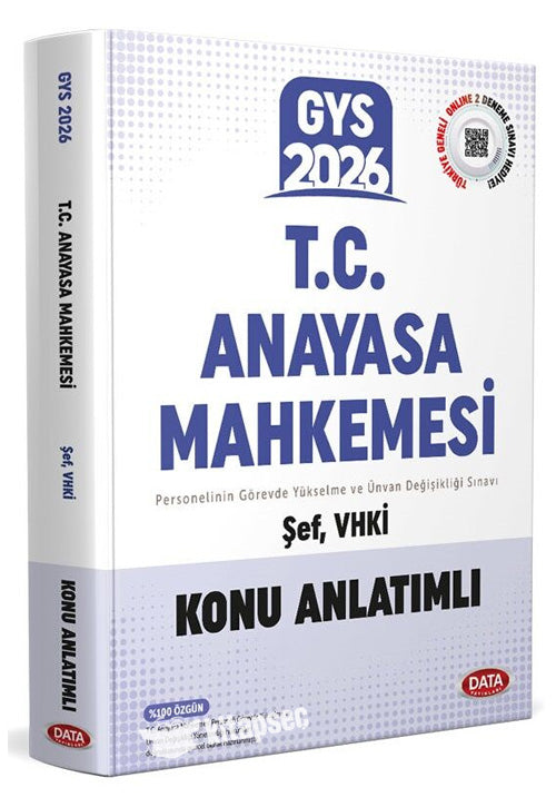 2026 GYS T.C. Anayasa Mahkemesi Şef, VHKİ Konu Anlatımlı Görevde Yükselme - Data Komisyon kitap kapağı