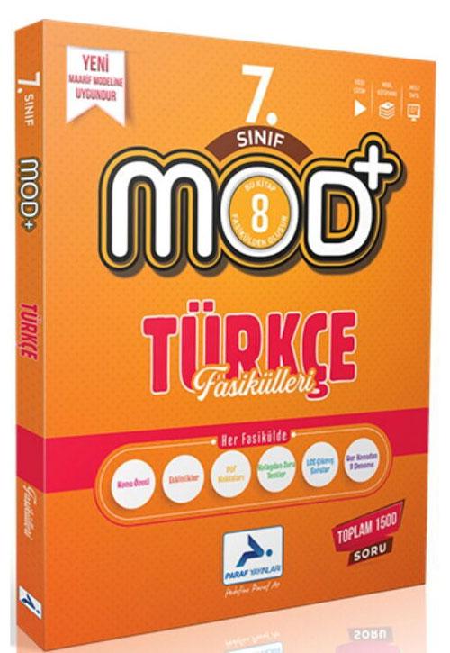 7. Sınıf Türkçe MOD Konu Anlatım Fasikülleri Paraf Yayınları - Komisyon kitap kapağı