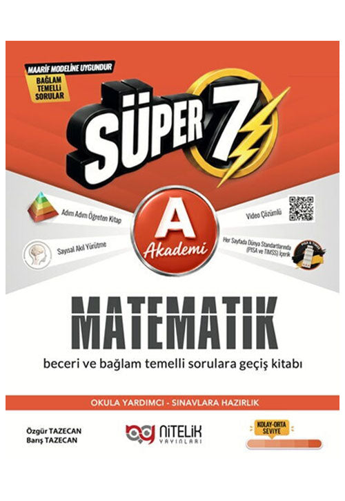 7. Sınıf Matematik Süper A Soru Kitabı - Özgür Tazecan kitap kapağı