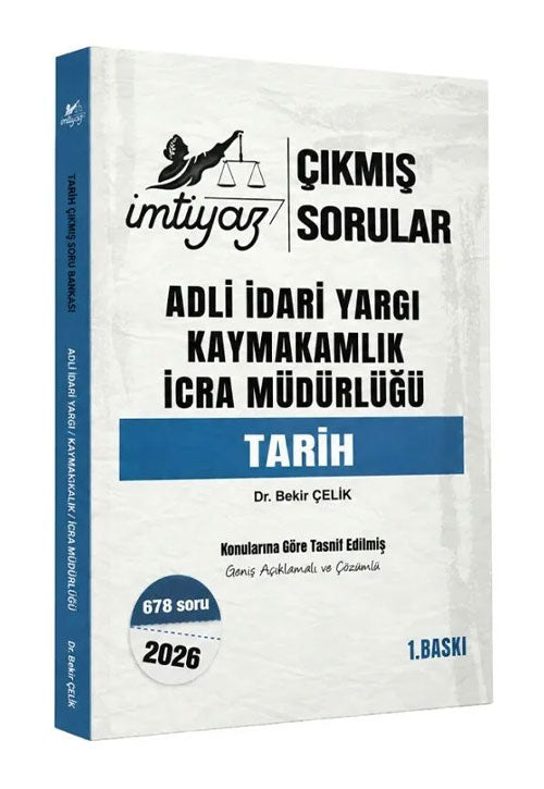2026 Adli İdari Yargı Kaymakamlık İcra Müdürlüğü Tarih Çıkmış Sorular Çözümlü 1. Baskı - - Bekir Çelik kitap kapağı