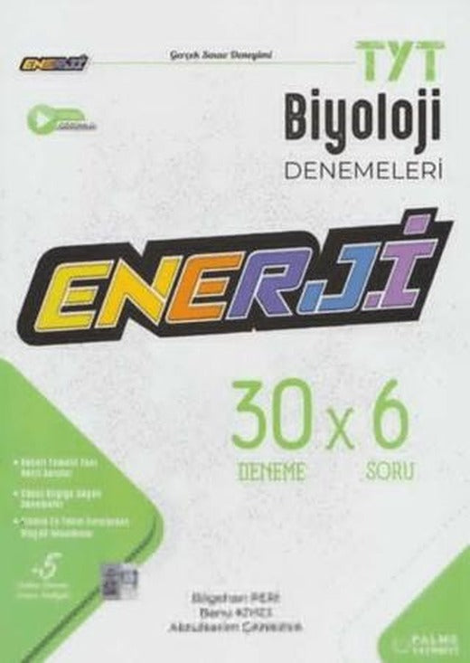 Palme YKS TYT Enerji Biyoloji 30 Deneme Sınavı Video Çözümlü | Palme Yayınları (Ciltsiz)