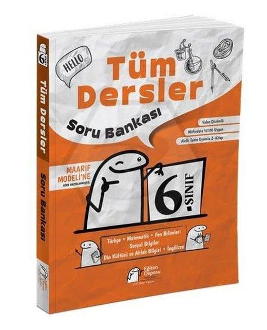 6.Sınıf Tüm Dersler Soru Bankası Eğitim Deposu Yayınları | Eğitim Deposu (İnce Kapak)