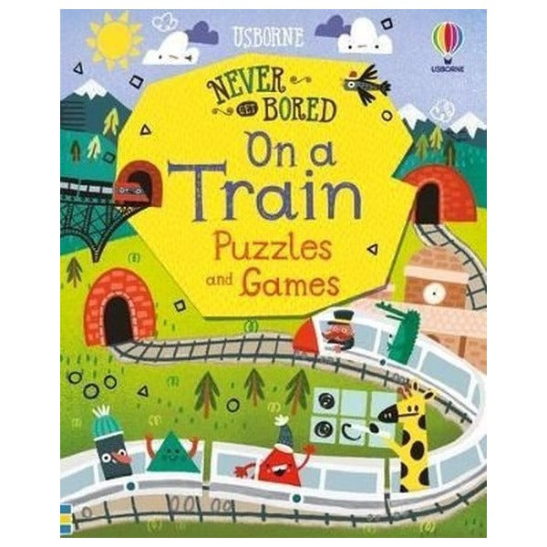Never Get Bored on a Train Puzzles & Games | Usborne (Ciltsiz)