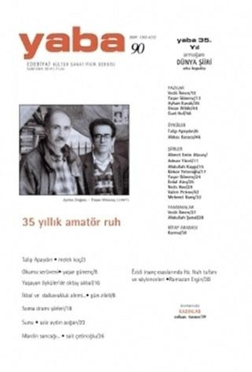 Yaba Edebiyat Dergisi Sayı: 90 | Yaba Dergisi Yayınları (Ciltsiz)