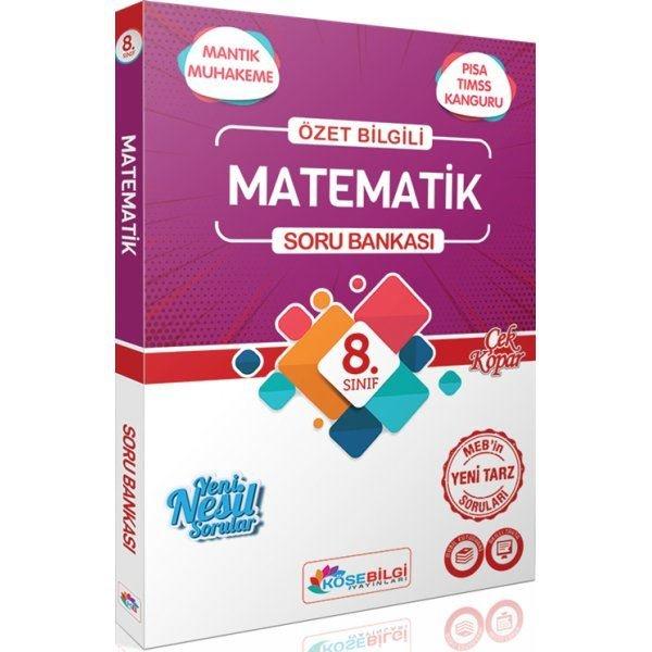 8. Sınıf Matematik Özet Bilgili Soru Bankası | Köşebilgi Yayınları (İnce Kapak) - Resim 1