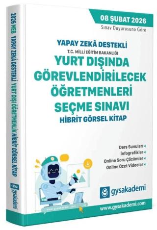 2026 Yapay Zeka Destekli Yurt Dışında Görevlendirilecek Öğretmenleri Seçme Sınavı Görsel | gysakademi (Ciltsiz) - Resim 1