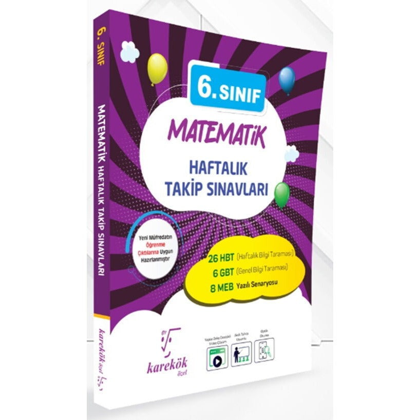 6. Sınıf Matematik Haftalık Takip Sınavları | Karekök Yayıncılık (Ciltsiz)