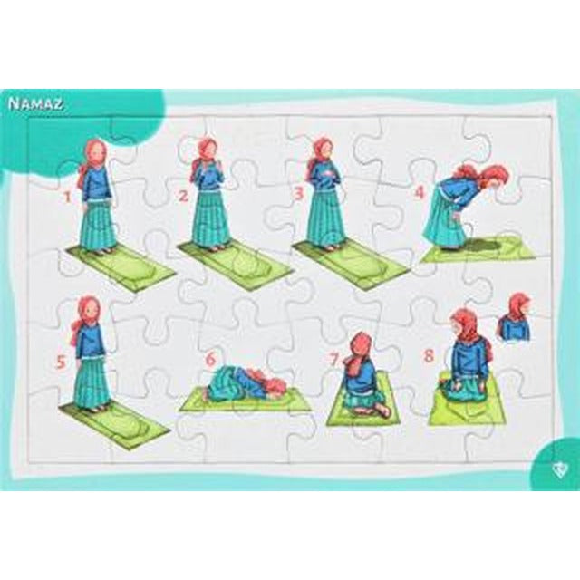 4-6 Yaş Namaz Öğreniyorum Kız 30 Parça Puzzle | Türkiye Diyanet Vakfı Yayınları