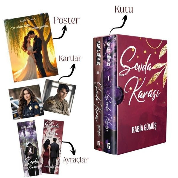Sevda Karası Seti - 2 Kitap Takım - Kutulu | Parola Yayınları (İnce Kapak)
