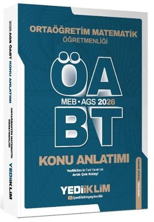 2026 MEB AGS ÖABT Ortaöğretim Matematik Öğretmenliği Konu Anlatımı | Yediiklim Yayınları (Ciltsiz)