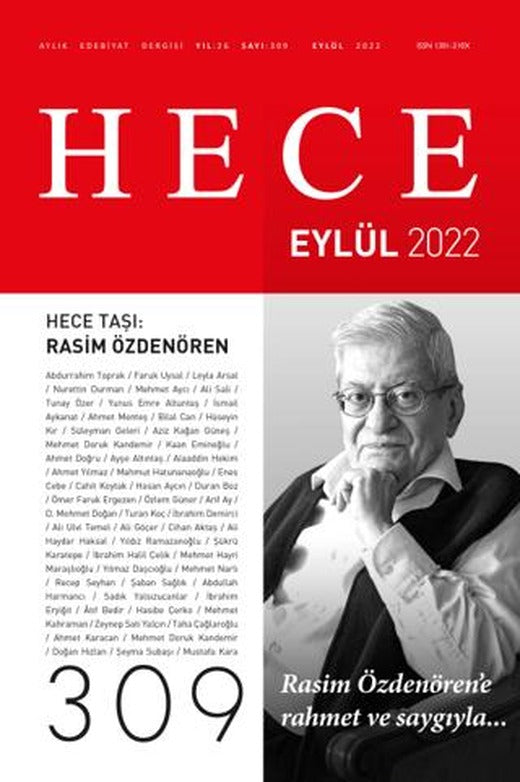 Hece Aylık Edebiyat Dergisi Sayı: 309 Eylül 2022 | Hece Dergisi (Ciltsiz)