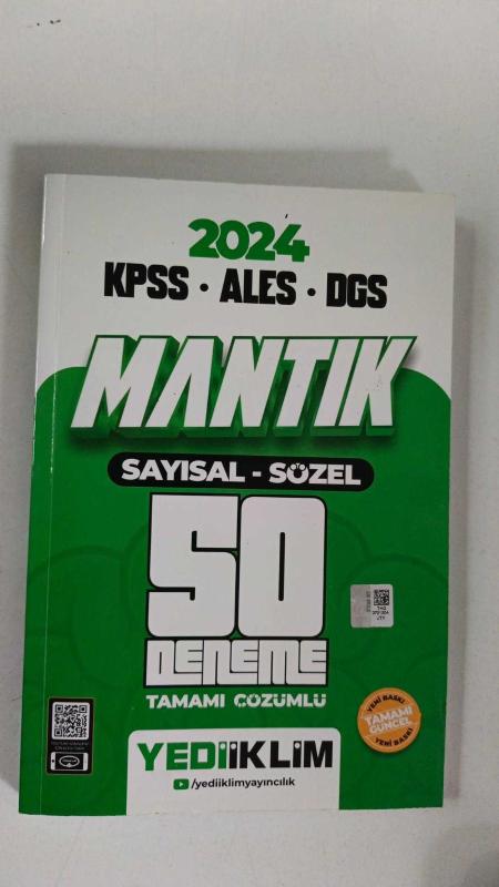 Yediiklim 2025 KPSS - ALES - DGS Mantık Sayısal Sözel Tamamı Çözümlü 50 Deneme - Kolektif kitap kapağı