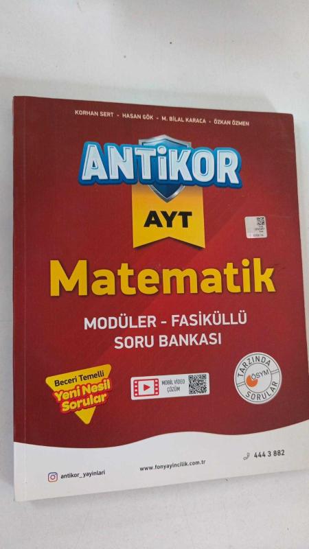 Antikor Yayınları AYT Matematik Soru Bankası - Korhan Sert kitap kapağı