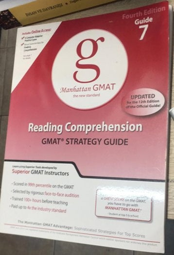Reading Comprehension GMAT Strategy Guide, 4th Edition (Manhattan GMAT Guides, No. 7) - by Manhattan Prep Publishing kitap kapağı